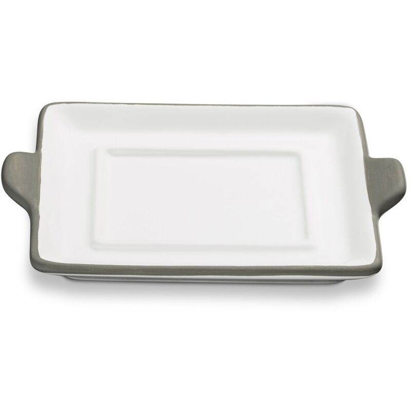 foto del prodotto gmundner keramik ceramica gmundner bordo grigio, parte inferiore del piatto da burro