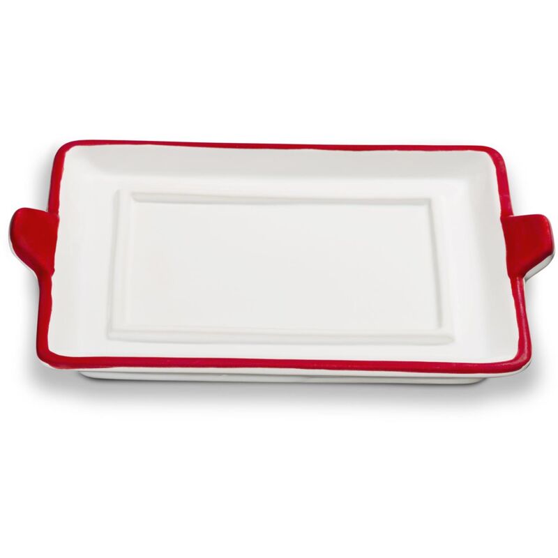 foto del prodotto gmundner keramik ceramica gmundner bordo rosso rubino, parte inferiore del piatto da burro
