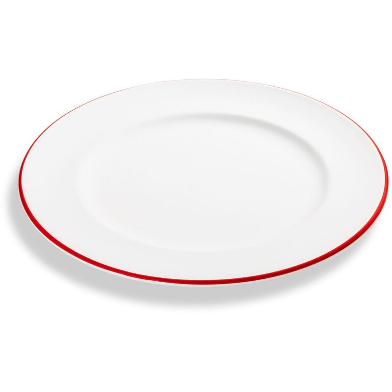 foto del prodotto gmundner keramik ceramica gmundner bordo rosso rubino, piatto da pranzo gourmet 27 cm 