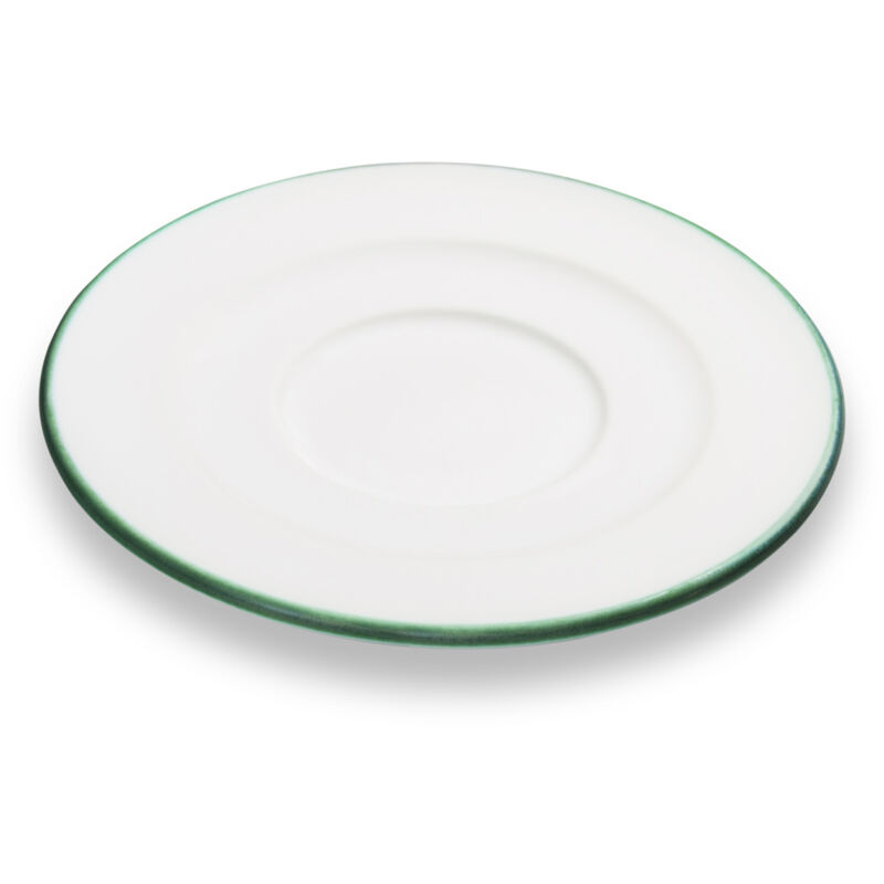 foto del prodotto gmundner keramik ceramica gmundner cerchio verde, piattino cappuccino 14 cm 