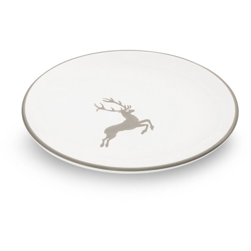 foto del prodotto gmundner keramik - ceramica gmundner cervo grigio, tazza con piattino (ø 15 cm)