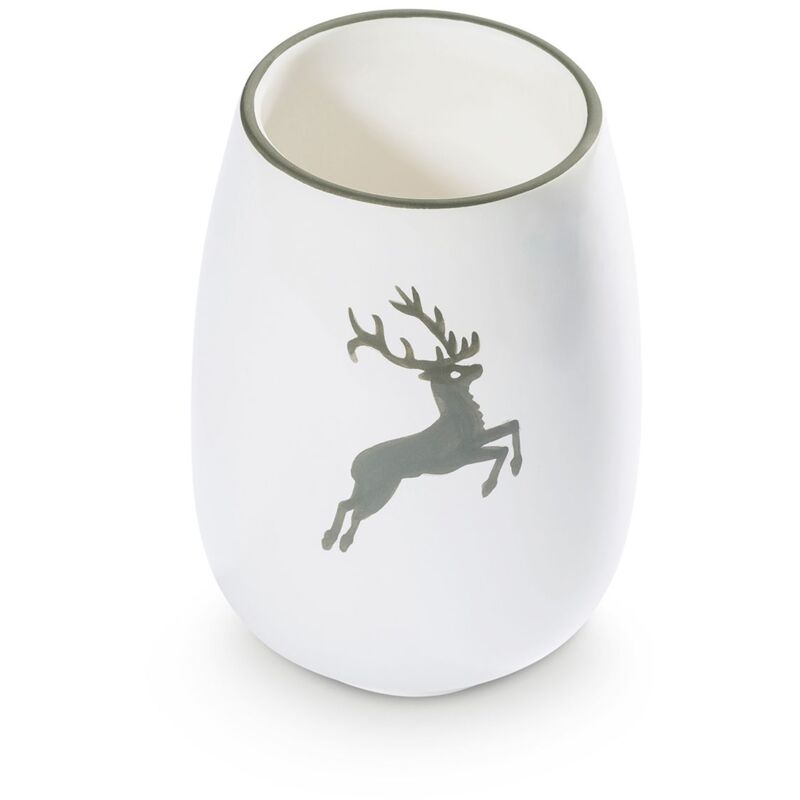 foto del prodotto gmundner keramik ceramica gmundner cervo grigio, vaso h 11 cm 