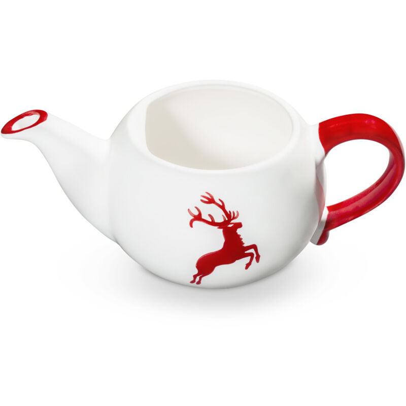 foto del prodotto gmundner keramik ceramica gmundner cervo rosso rubino, parte inferiore teiera 0,5 litri
