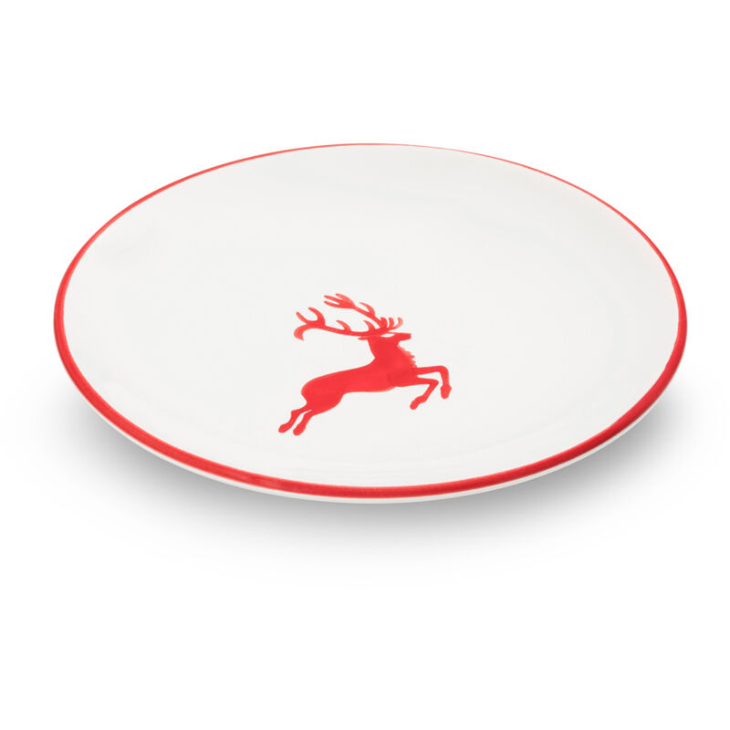 foto del prodotto gmundner keramik ceramica gmundner cervo rosso rubino, tazza con piattino 15 cm 