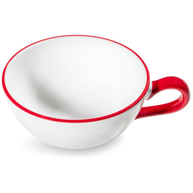 foto del prodotto gmundner keramik ceramica gmundner con bordo rosso rubino, tazza da t 0,17l 