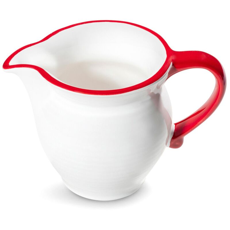 foto del prodotto gmundner keramik - ceramica gmundner con bordo rosso rubino, tazza versalatte (0,3l)