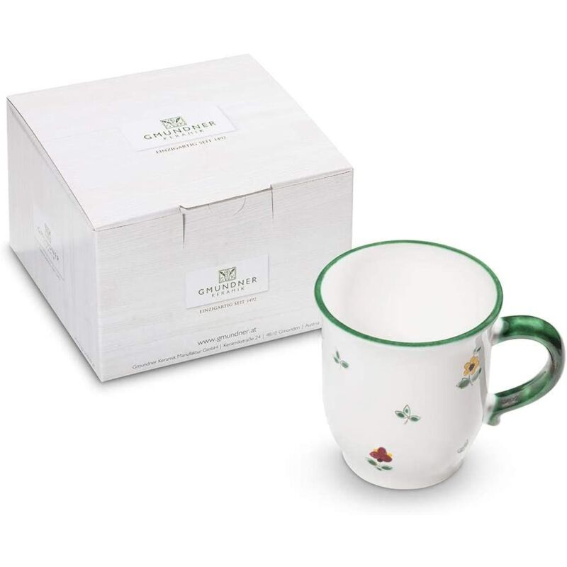 foto del prodotto gmundner keramik ceramica gmundner fiori sparsi, tazza di cioccolato 0,3 l 