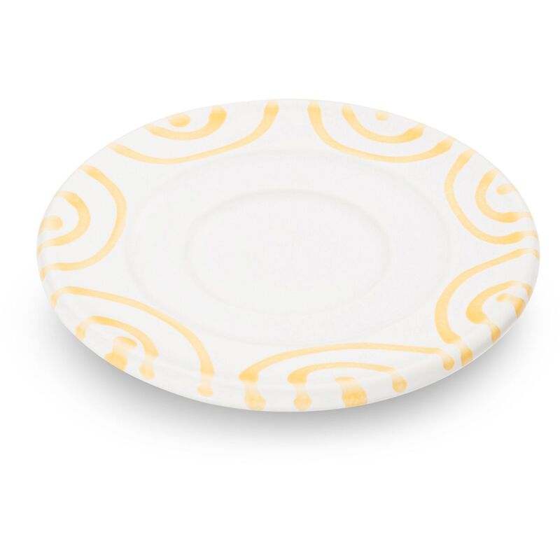 foto del prodotto gmundner keramik ceramica gmundner giallo fiammato, piattino espresso 11 cm 