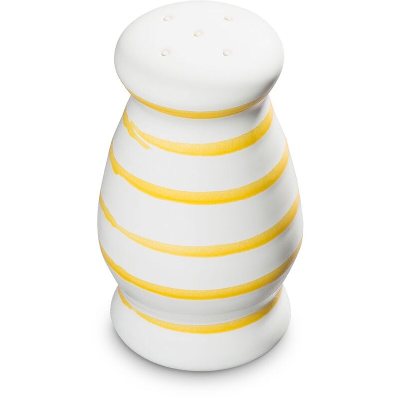 foto del prodotto gmundner keramik ceramica gmundner giallo fiammato, saliera bulbosa