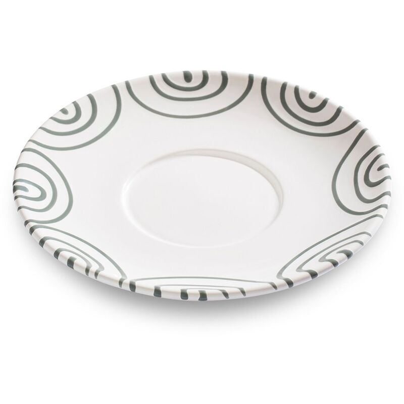 foto del prodotto gmundner keramik ceramica gmundner grigio fiammato, piattino tazza da t maxima 18cm 