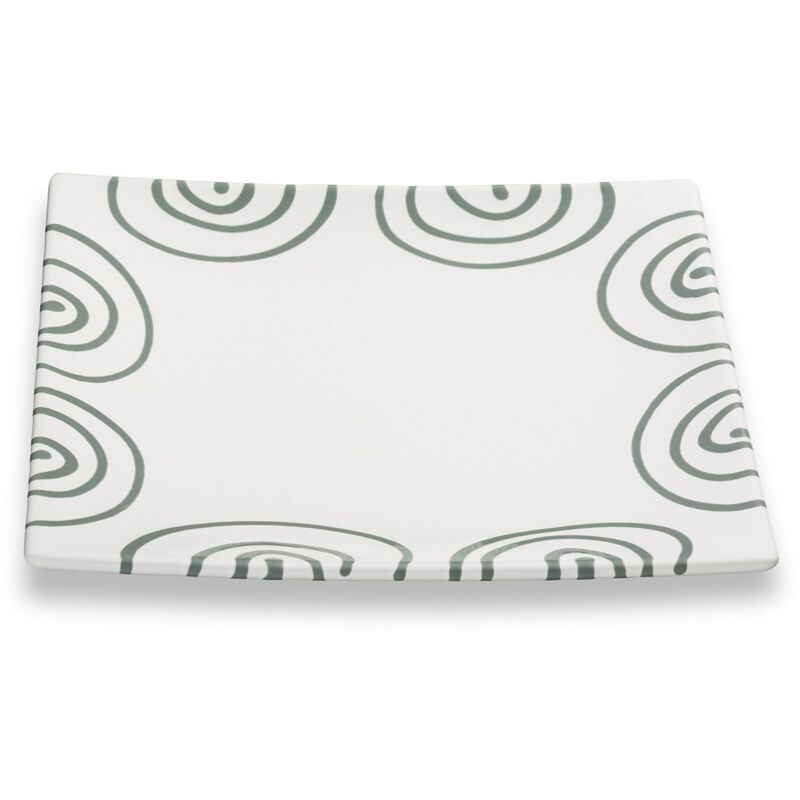 foto del prodotto gmundner keramik ceramica gmundner grigio fiammato, piatto da dessert trend 20x20cm 