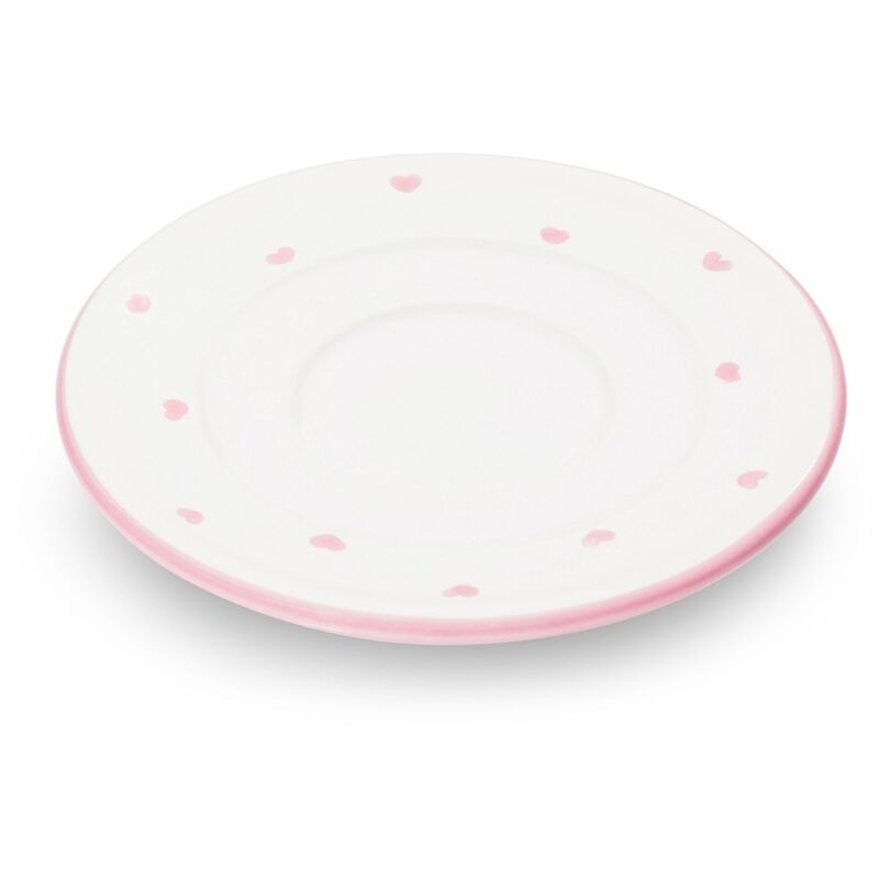 foto del prodotto gmundner keramik ceramica gmundner herzerl rosa, piattino espresso 11 cm 