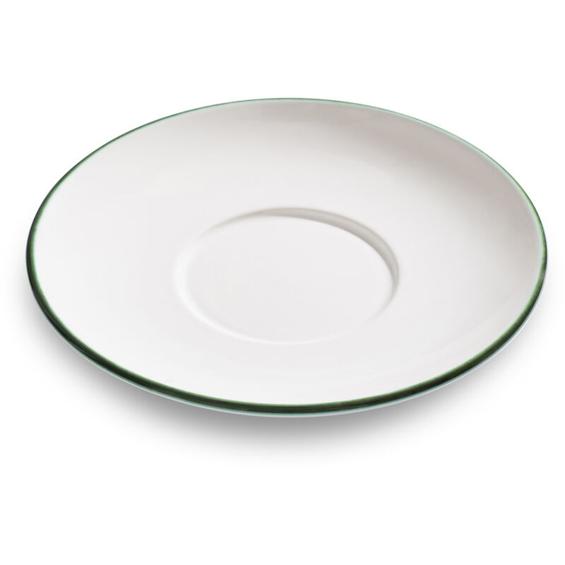 foto del prodotto gmundner keramik ceramica gmundner orlo verde, piattino tazza da t maxima 18 cm 