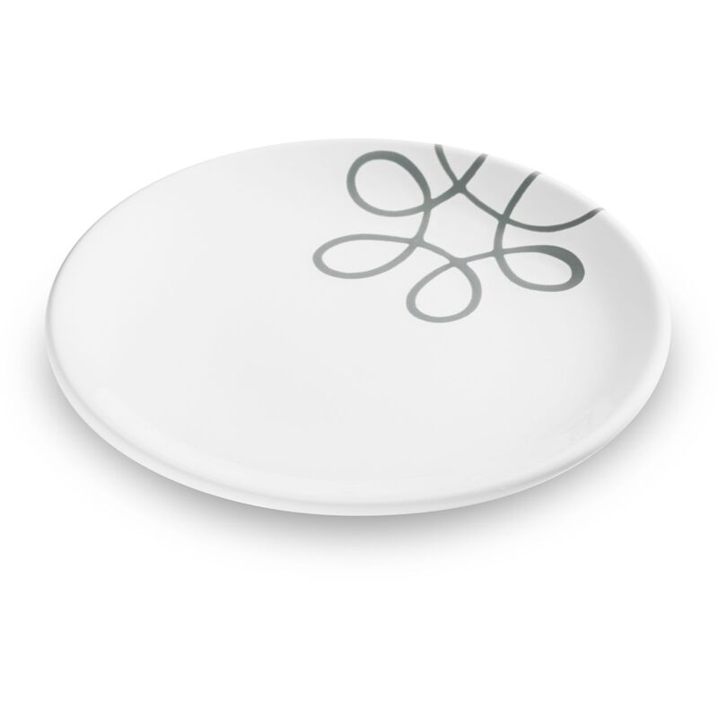 foto del prodotto gmundner keramik ceramica gmundner pur grigio fiammato, piatto da dessert coppa 20 cm 