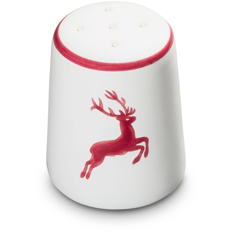 foto del prodotto gmundner keramik ceramica gmundner rosso bordeaux. cervo,, saliera dritta