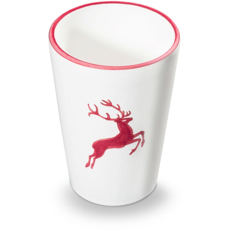 foto del prodotto gmundner keramik ceramica gmundner rosso bordeaux. cervo, tazza per bere h 11 cm 