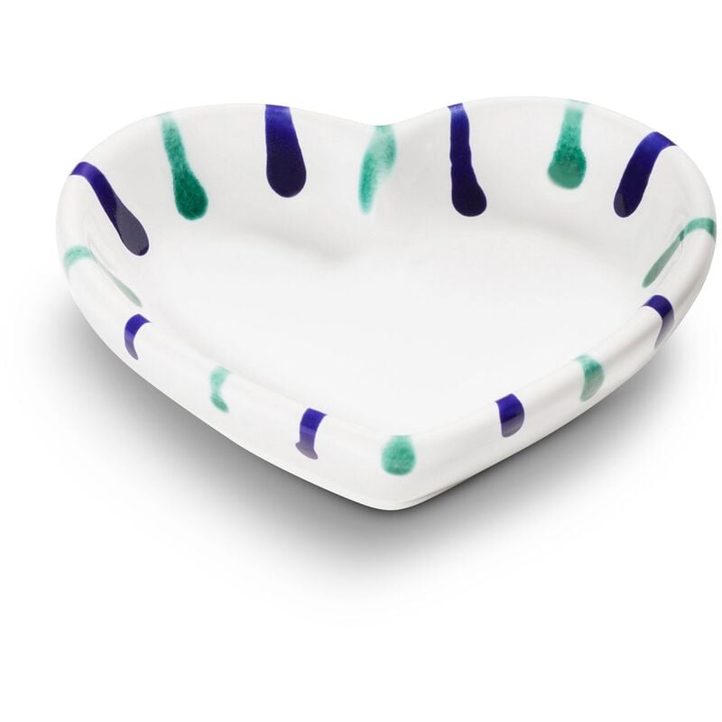 foto del prodotto gmundner keramik ceramica gmundner traunsee, ciotola a forma di cuore l10cm 