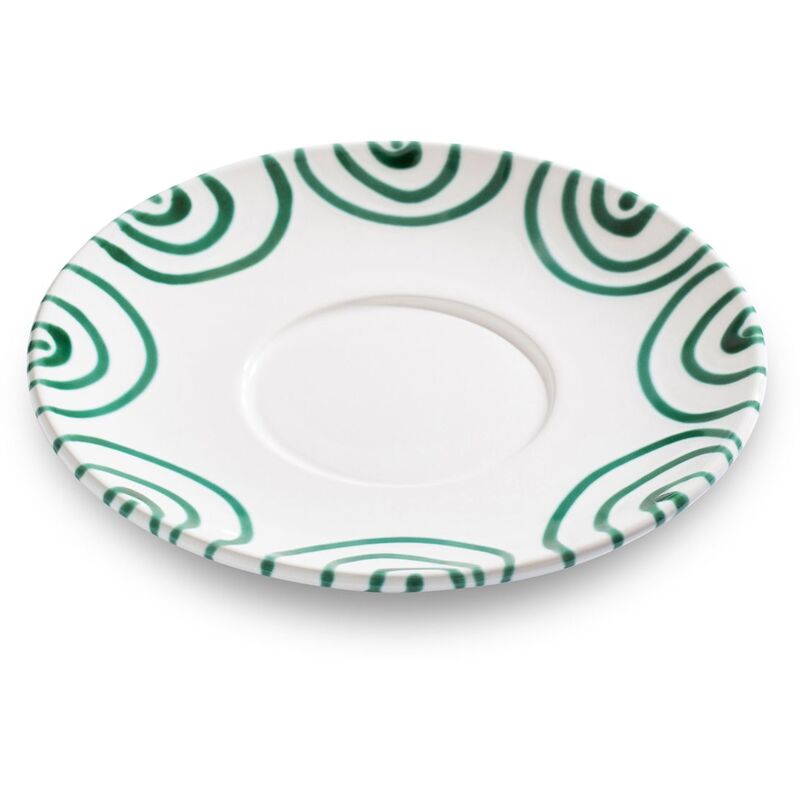 foto del prodotto gmundner keramik ceramica gmundner verde fiammato, piattino tazza da t maxima 18cm 