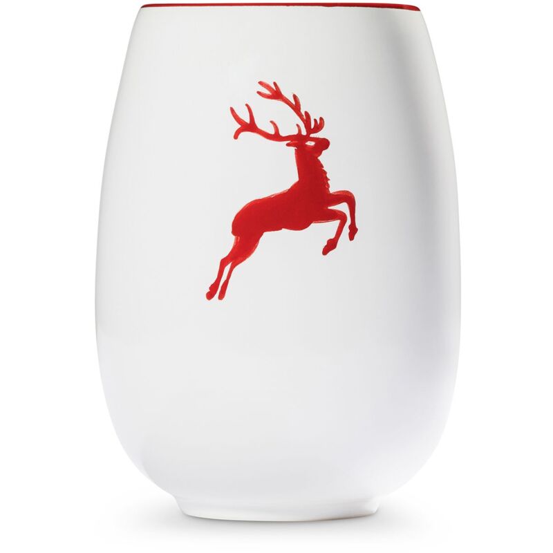foto del prodotto gmundner keramik cervo rosso rubino, vaso h 15 cm 