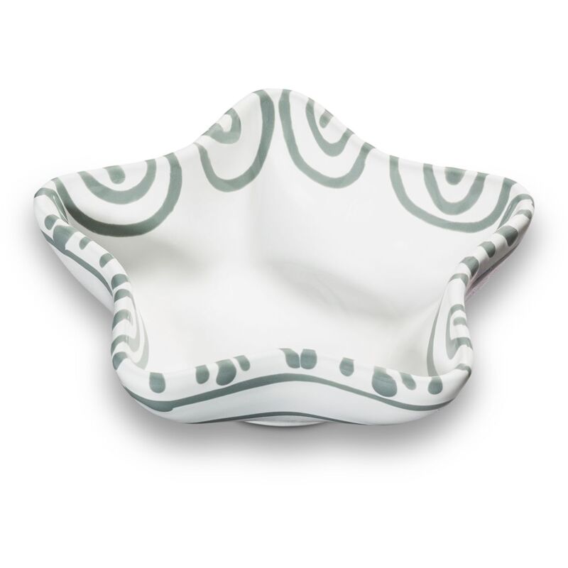 foto del prodotto gmundner keramik ciotola a forma di stella in ceramica grigia fiammata di gmundner l 14 cm 