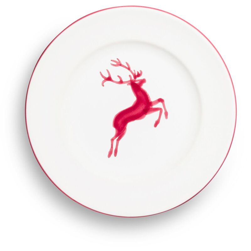 foto del prodotto gmundner keramik - gmundner ceramica bordeauxr. cervo, piatto da dessert gourmet (ø18cm)