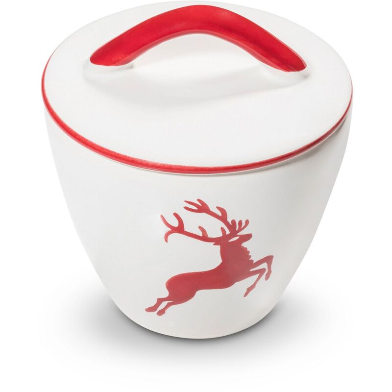 foto del prodotto gmundner keramik gmundner ceramica rosso rubino cervo zuccheriera gourmet 9 cm 