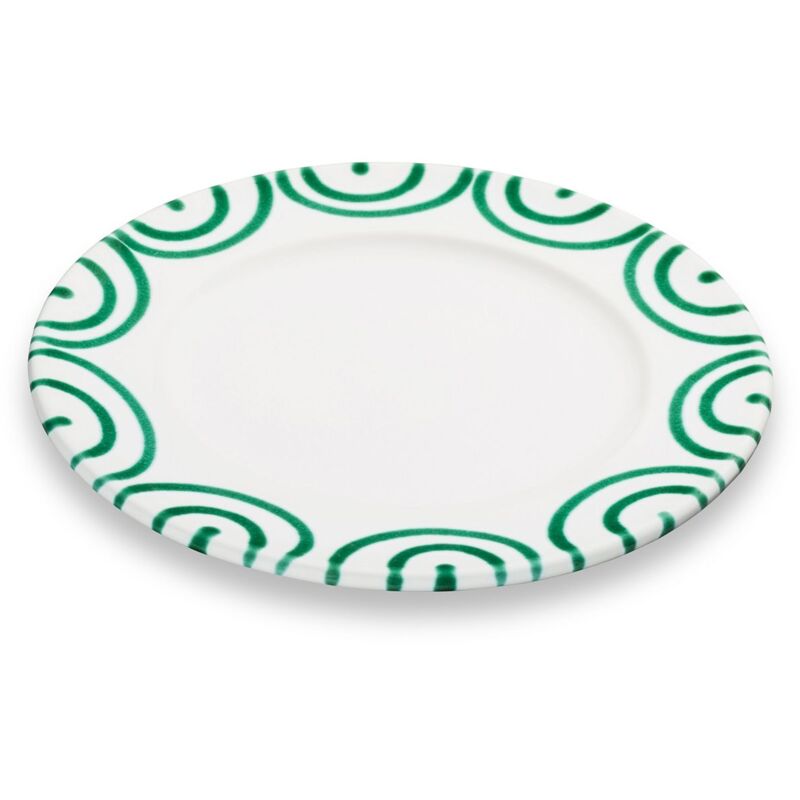 foto del prodotto gmundner keramik gmundner ceramica verde fiammato, piatto da dessert gourmet 18cm 