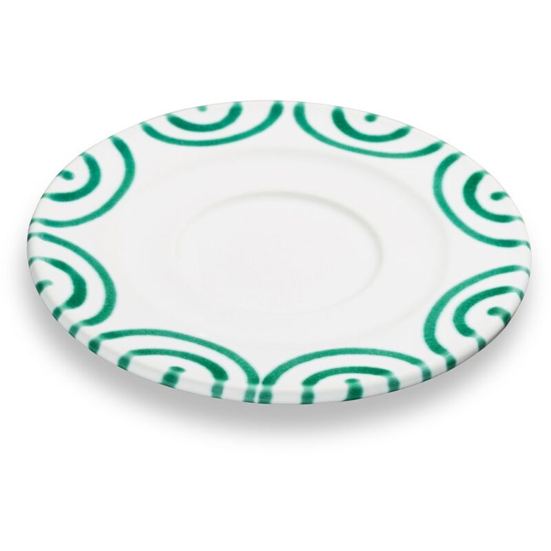 foto del prodotto gmundner keramik - gmundner ceramics piattino verde fiammato cappuccino (ø 14 cm)