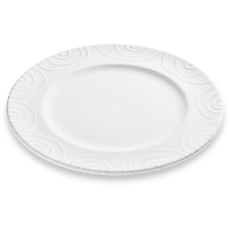 foto del prodotto gmundner keramik gmundner ceramics piatto da pranzo gourmet bianco fiammato 27 cm 