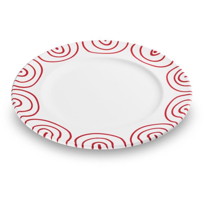 foto del prodotto gmundner keramik gmundner ceramics red flamed, piatto da pranzo gourmet 27 cm 