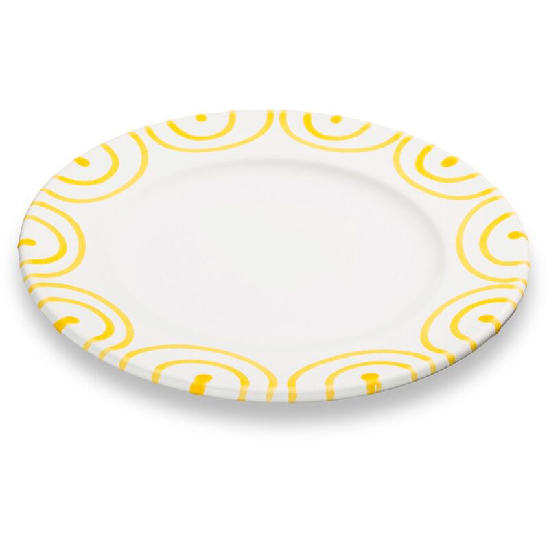 foto del prodotto gmundner keramik gmundner ceramics yellow flamed, piatto da dessert gourmet 18cm 