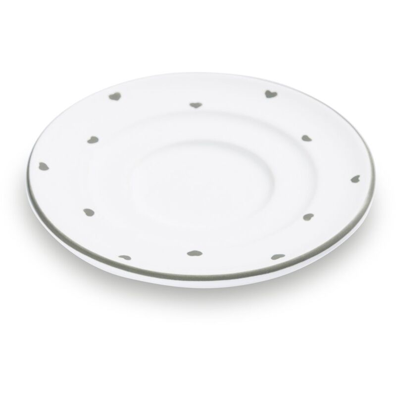 foto del prodotto gmundner keramik gmundner cuore in ceramica grigio, piattino espresso 11 cm 