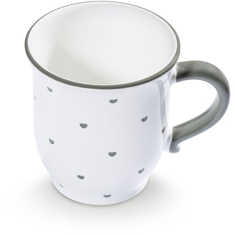 foto del prodotto gmundner keramik herzerl grigio, tazza di cioccolato 0,3 litri