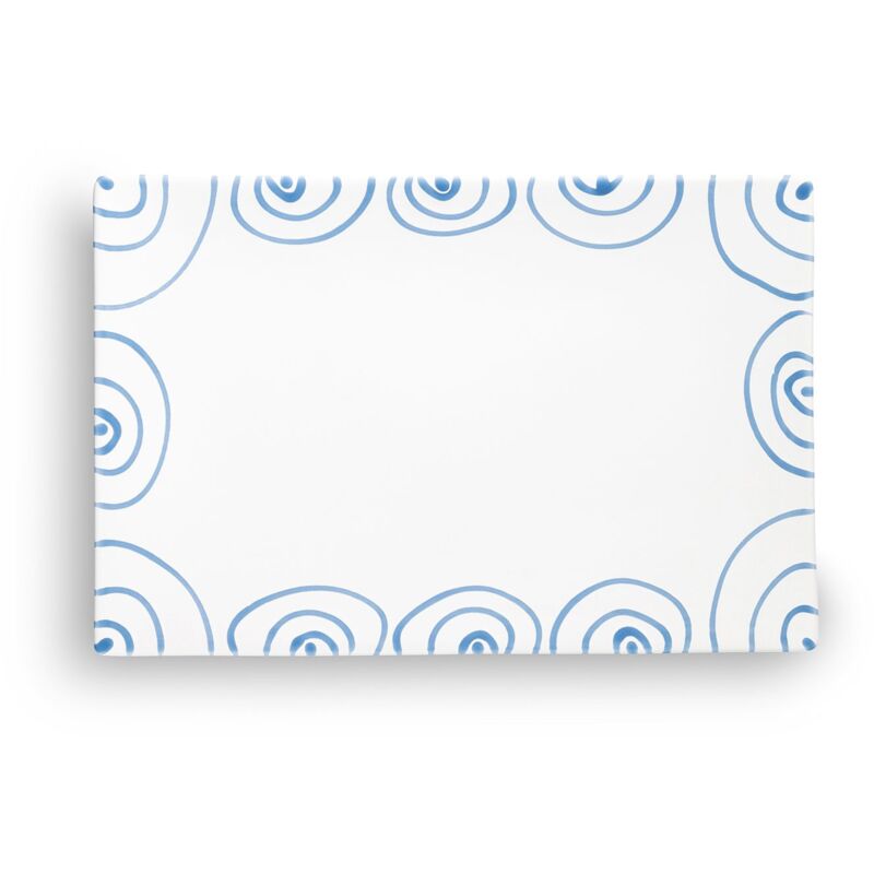 foto del prodotto gmundner keramik piatto rettangolare in ceramica gmundner blu fiammato 30x20 cm 