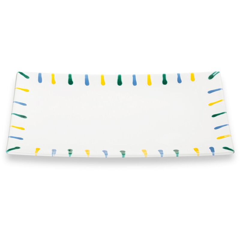 foto del prodotto gmundner keramik piatto rettangolare in ceramica gmundner colorato e fiammato 30x20 cm 