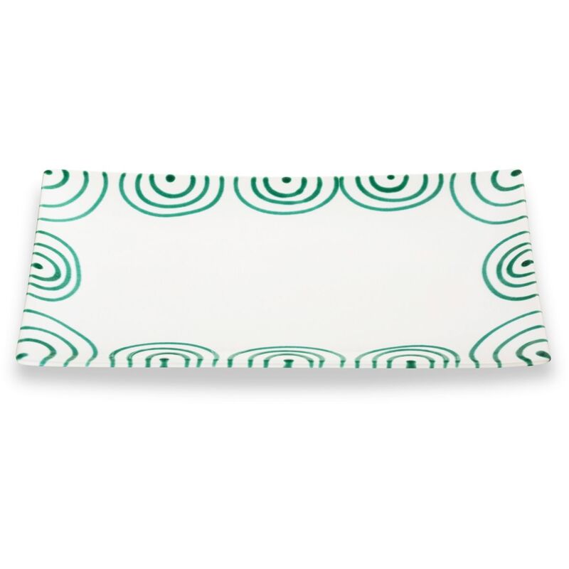 foto del prodotto gmundner keramik piatto rettangolare in ceramica gmundner verde fiammato 30x20 cm 