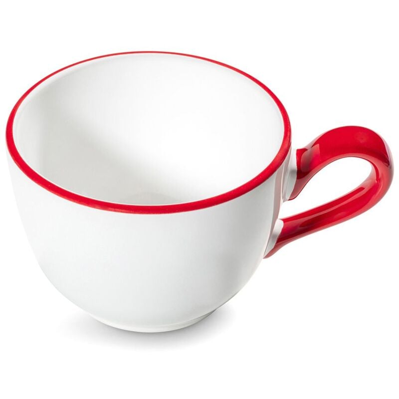 foto del prodotto gmundner keramik tazza da caff con bordo rosso rubino in ceramica gmundner 0,19l 