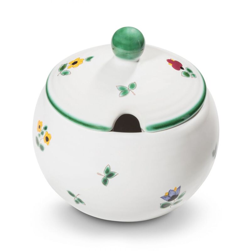 foto del prodotto gmundner keramik zuccheriera a fiori sparsi in ceramica gmundner con foro 10 cm 