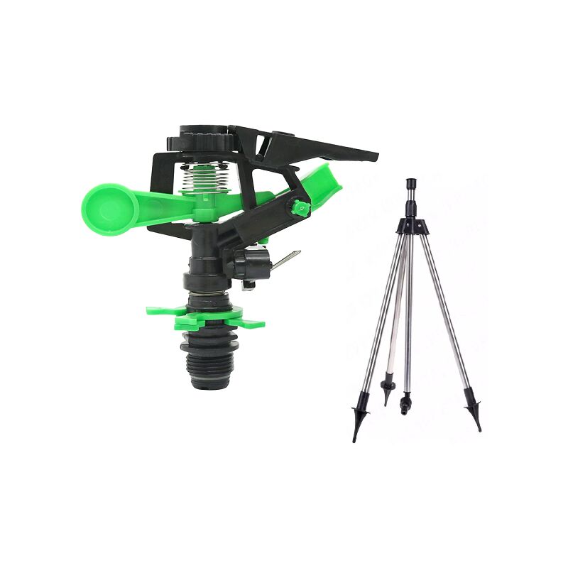 foto del prodotto gncgarden pacco irrigatore per irrigazione agricola a cerchio parziale regolabile da 1 2 pi treppiede porta irrigatore. offerta esclusiva