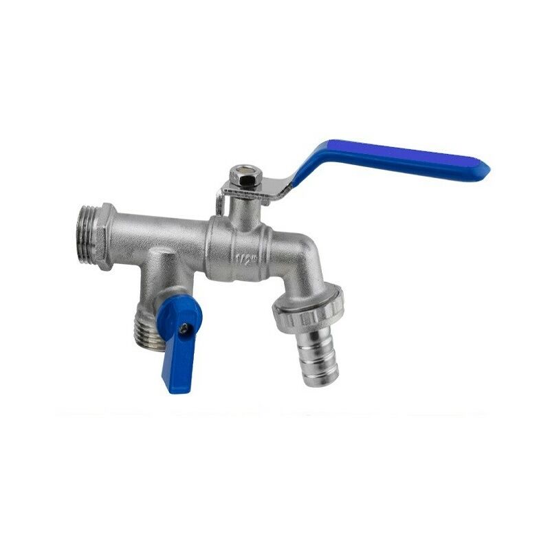 foto del prodotto gncgarden rubinetto in ottone a doppia uscita blu di alta qualita 12 x 34 x 34 offerta esclusiva