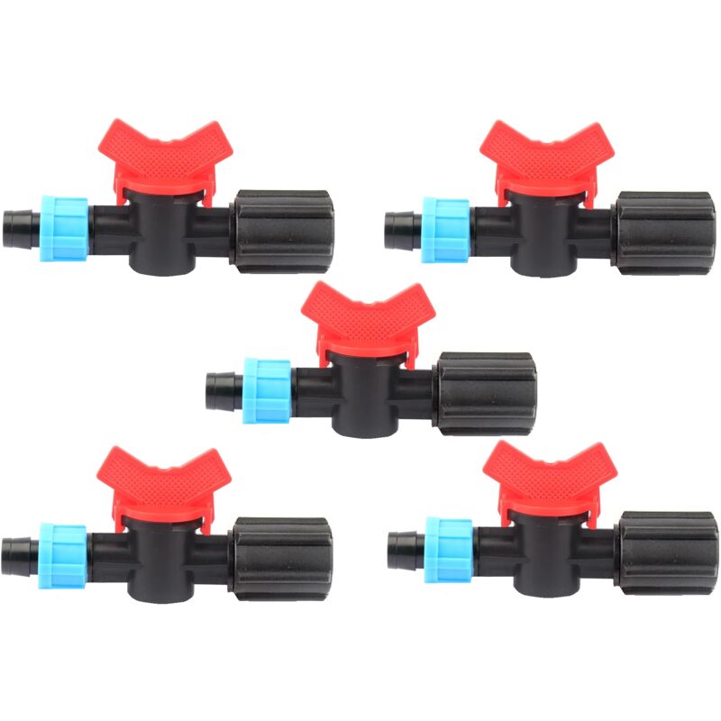 foto del prodotto gncgarden - valvola a gradino per nastro di irrigazione a goccia 16mm x 1 2' filettatura femmina. confezione da 5 unità. offerta esclusiva