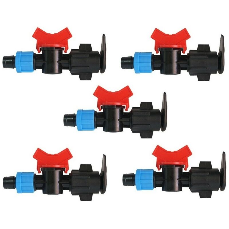 foto del prodotto gncgarden valvola layflat per irrigazione a goccia nastro 16mm. confezione da 5 unit . offerta esclusiva