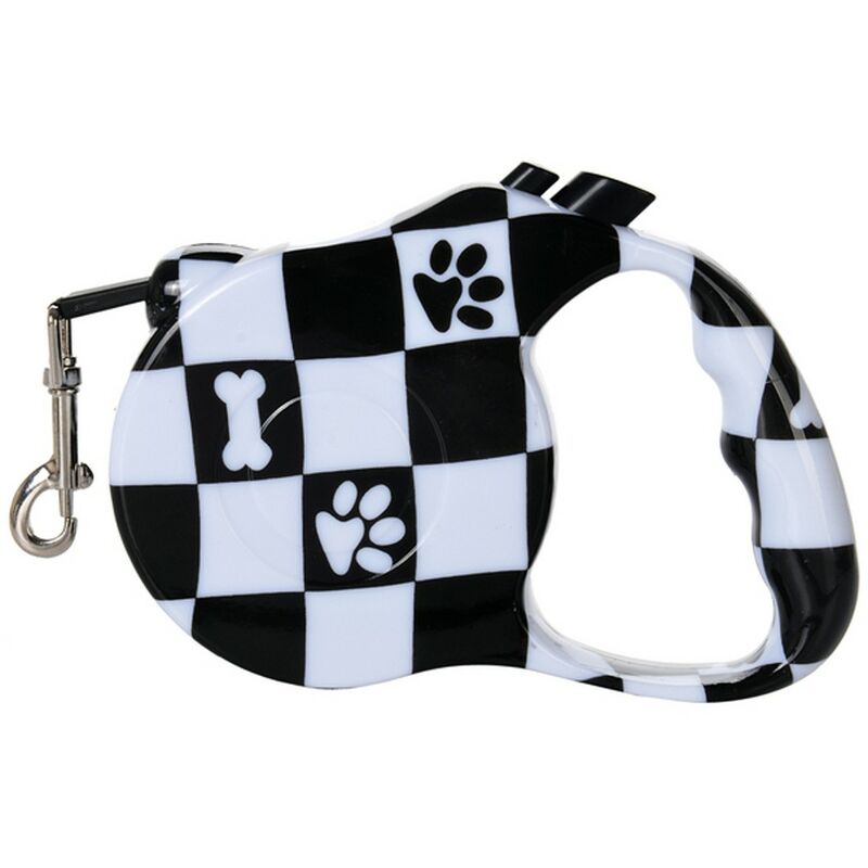 foto del prodotto gncpets cinturino in cavo estensibile bianco e nero fino a 15 kg 3 metri offerta esclusiva