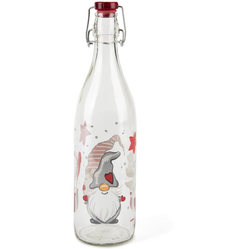 foto del prodotto gnomo bottiglia di vetro, capacit 1 l., altezza 32,5 cm. excelsa