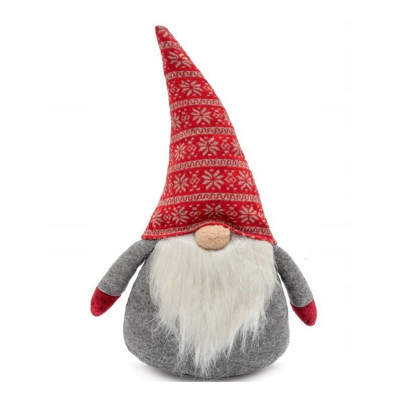 foto del prodotto gnomo di natale 50cm rosso grigio yx 019