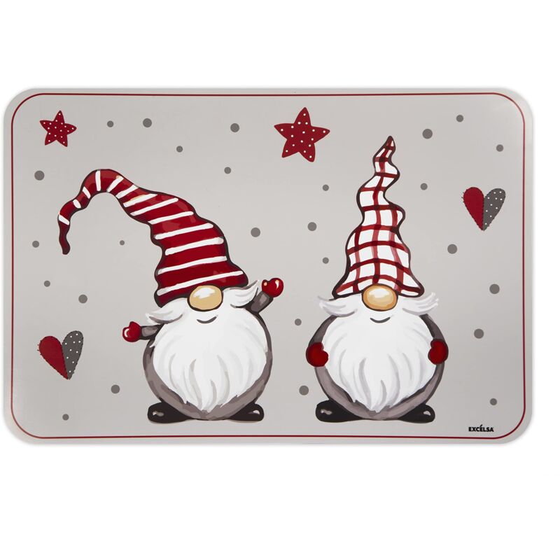 foto del prodotto gnomo set 6 tovagliette rettangolari, 43 x 28,5 cm, polipropilene excelsa