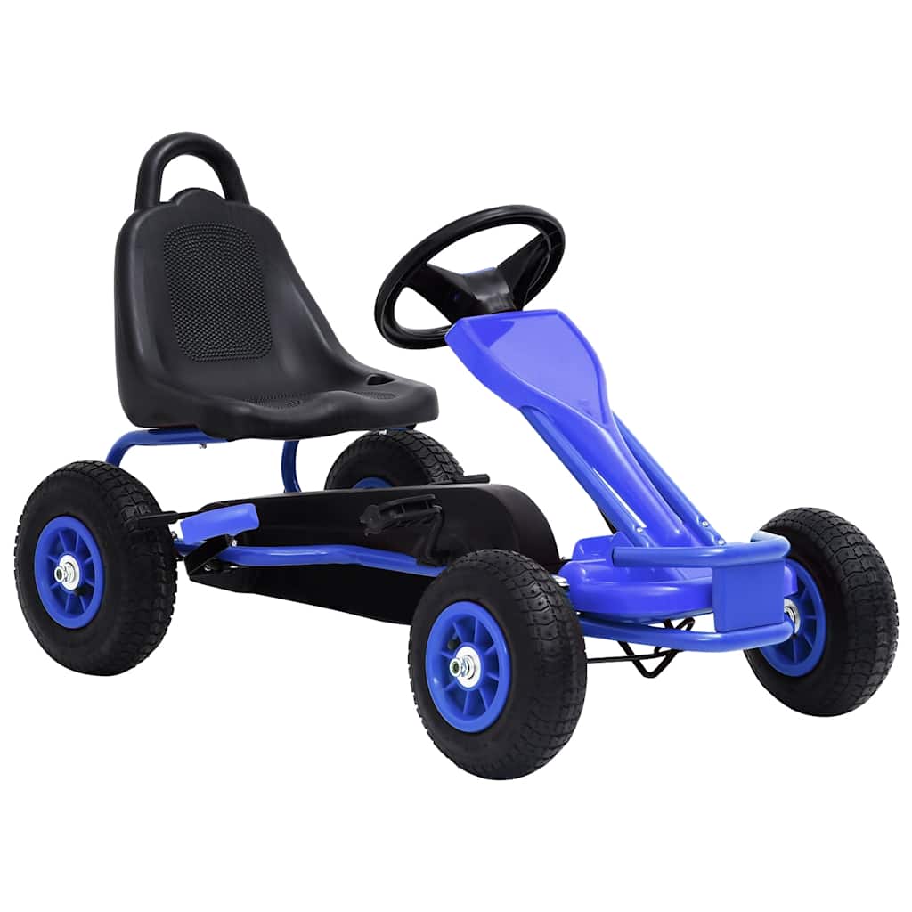 foto del prodotto go kart a pedali con pneumatici blu cod mxl 73098