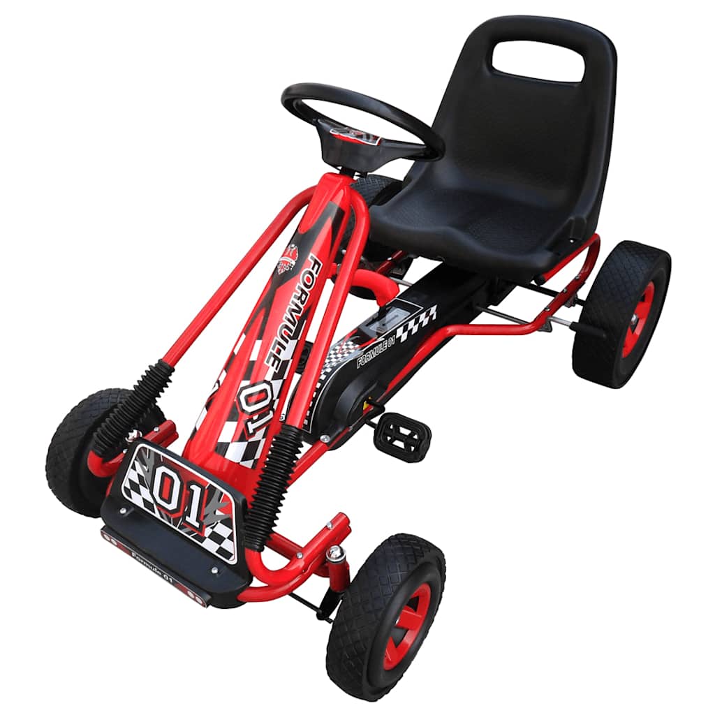 foto del prodotto go kart a pedali per bambini, sedile regolabile, rosso cod mxl 69744