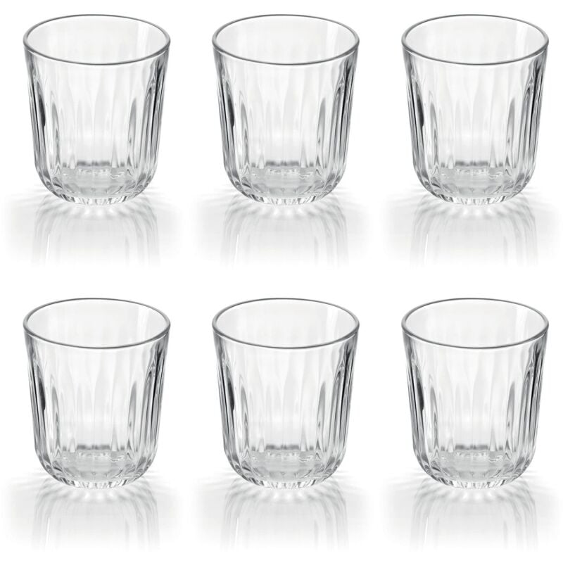 foto del prodotto gocce, set 6 bicchieri in vetro everyday, 320 cc, trasparente guzzini