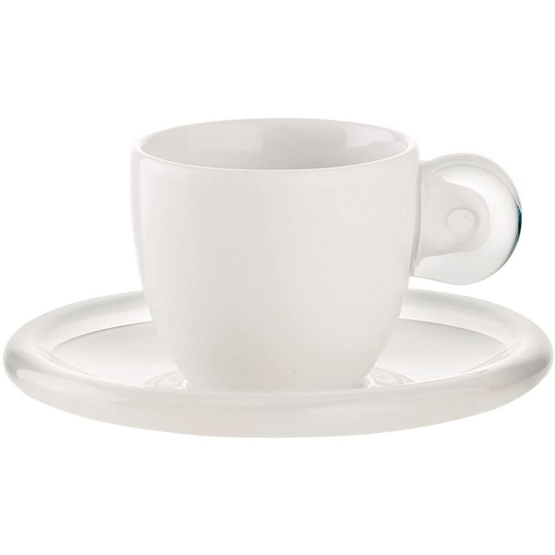 foto del prodotto gocce set 6 tazzine caffe con piattino, porcellana, 6 unit , 250 ml confezione da 1 guzzini